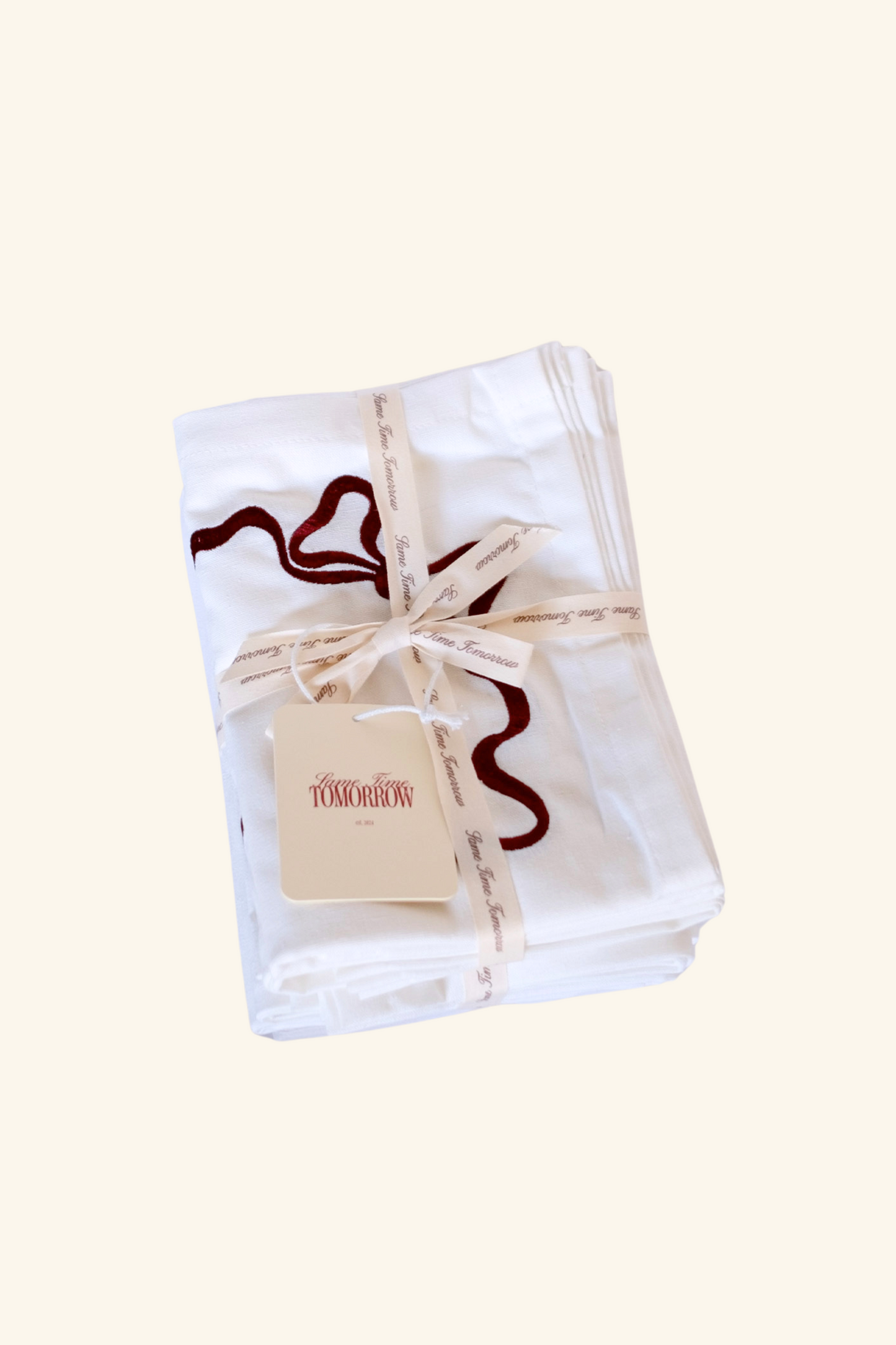 Bow Napkin - Maroon