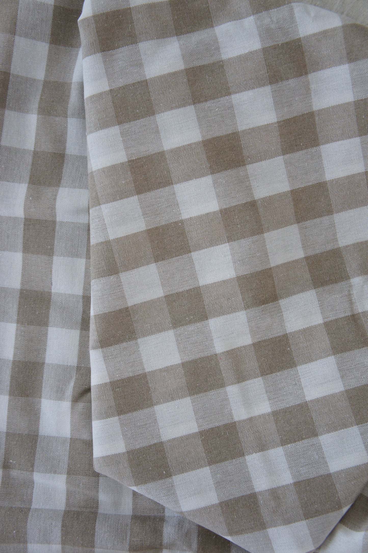 Gingham Tablecloth - Beige