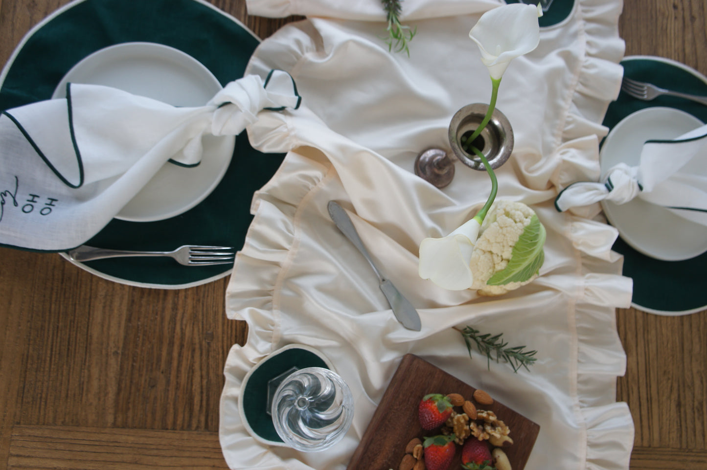 Satin Table Runner - Ivory