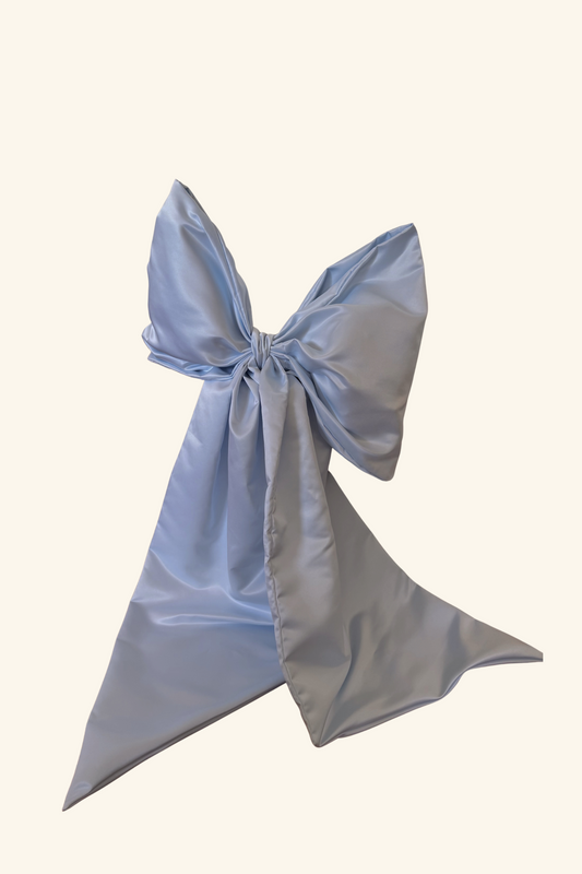 Giant Satin Bow - Baby Blue