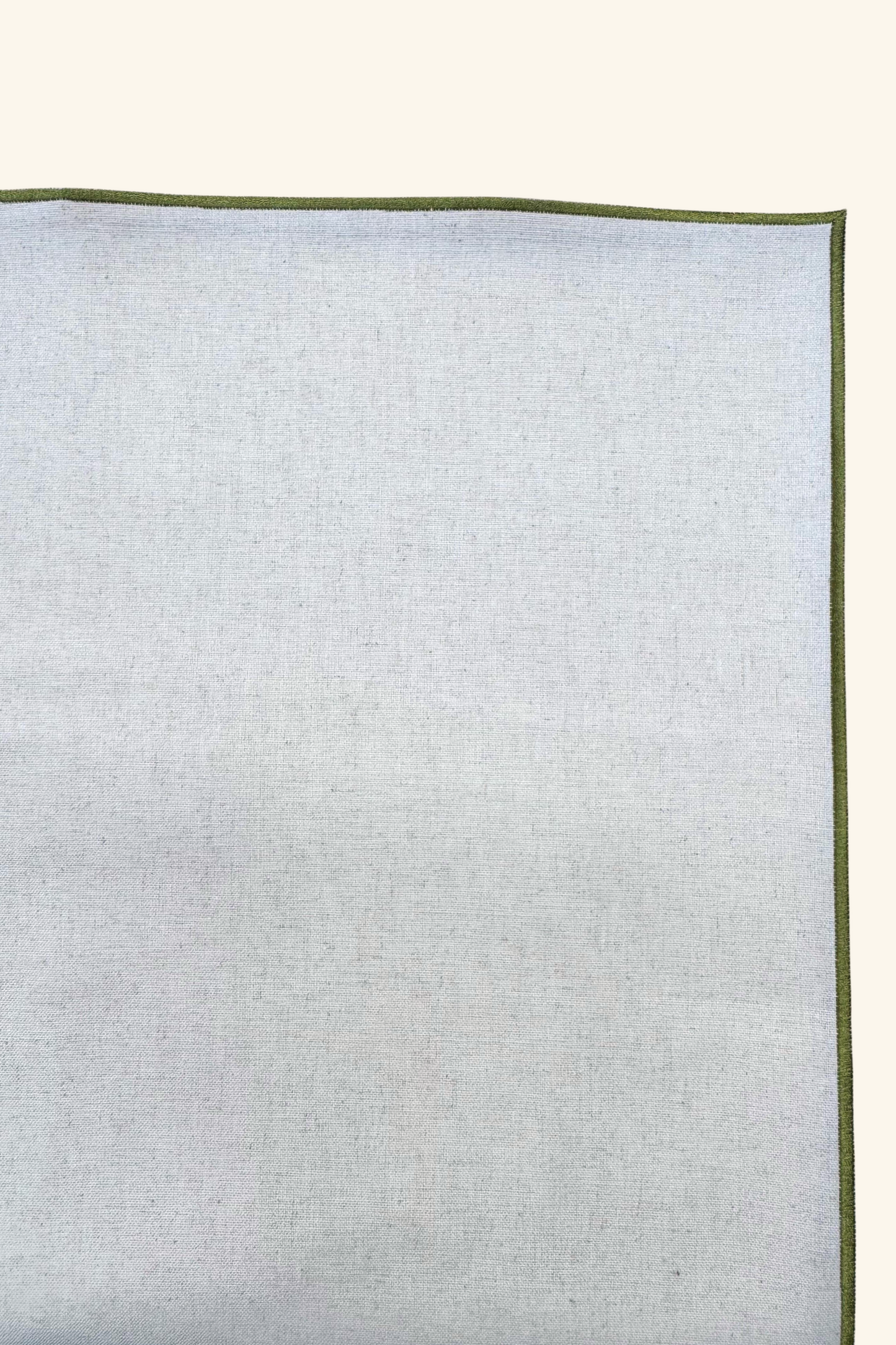 Line Placemat - Oatmeal/Olive Piping