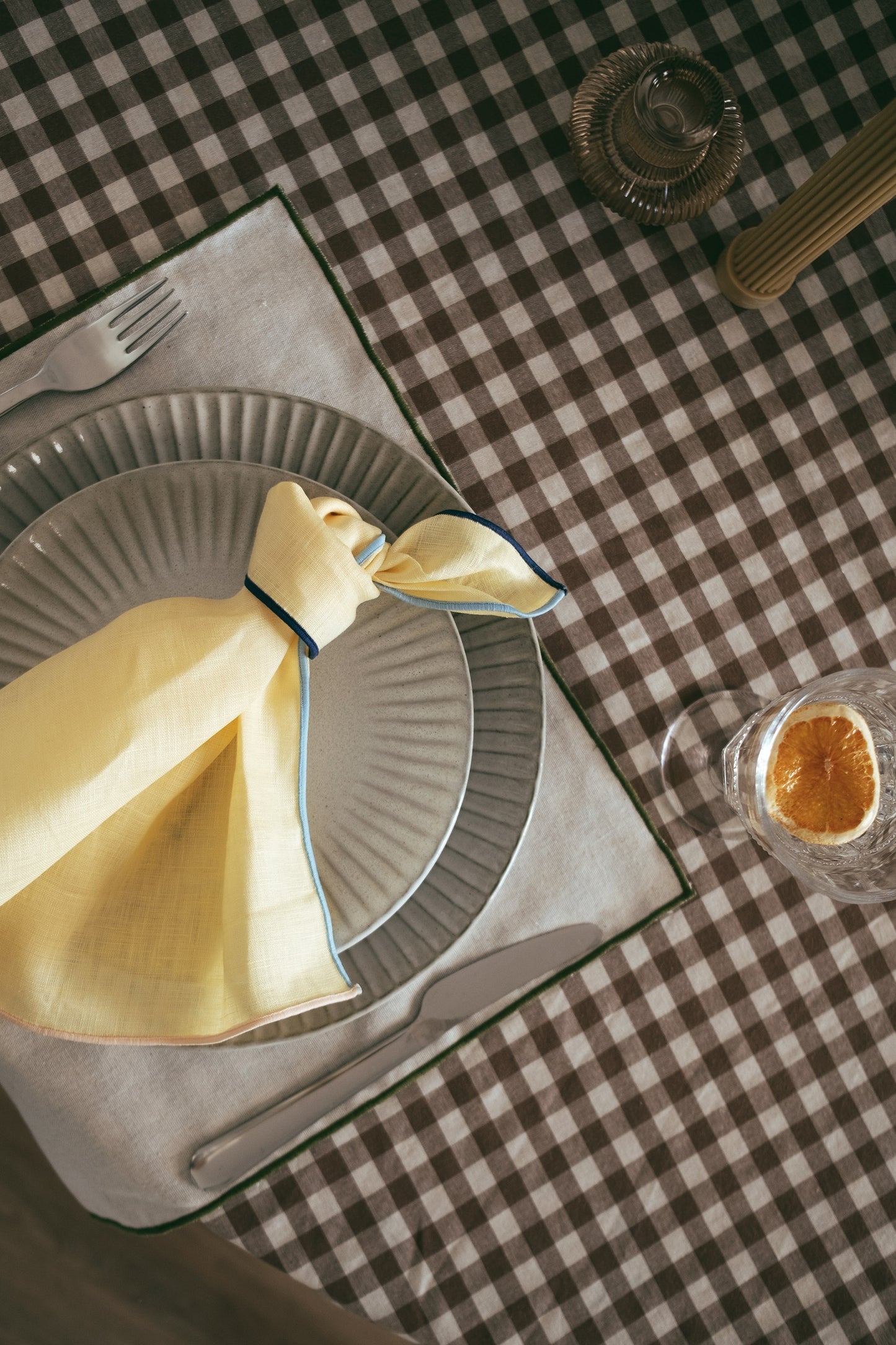 Sherbet Trim Napkins - Yellow