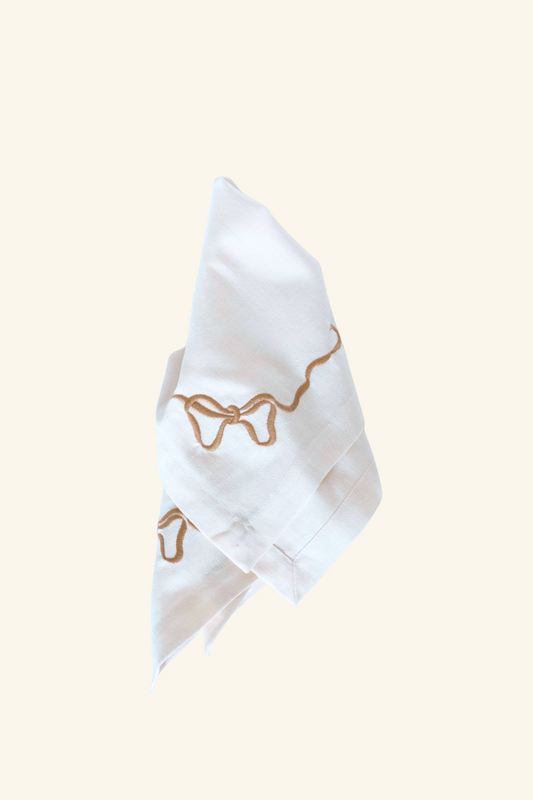 Bow Napkin - Tan