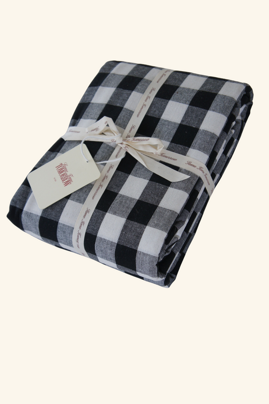 Gingham Tablecloth - Black
