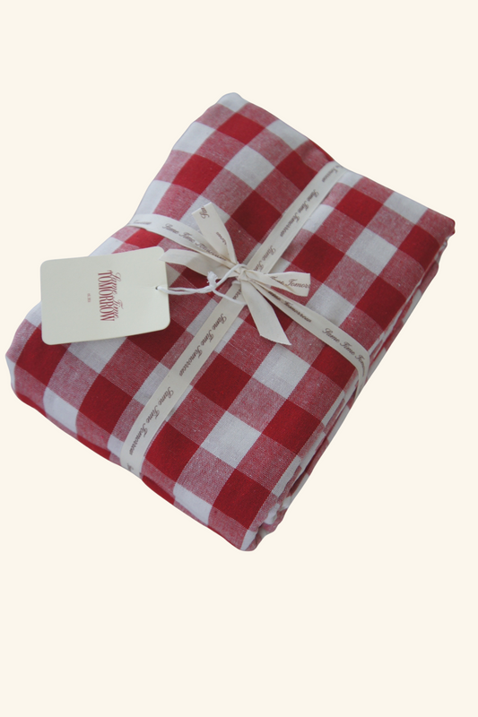 Gingham Tablecloth - Red