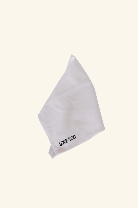 Love you Napkin - Black