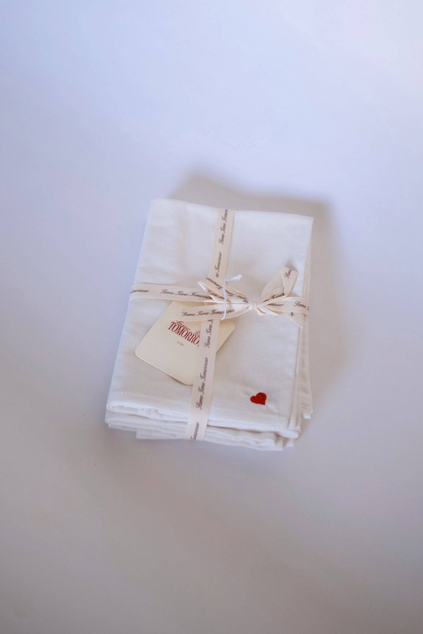 Mini Heart Napkin - Red