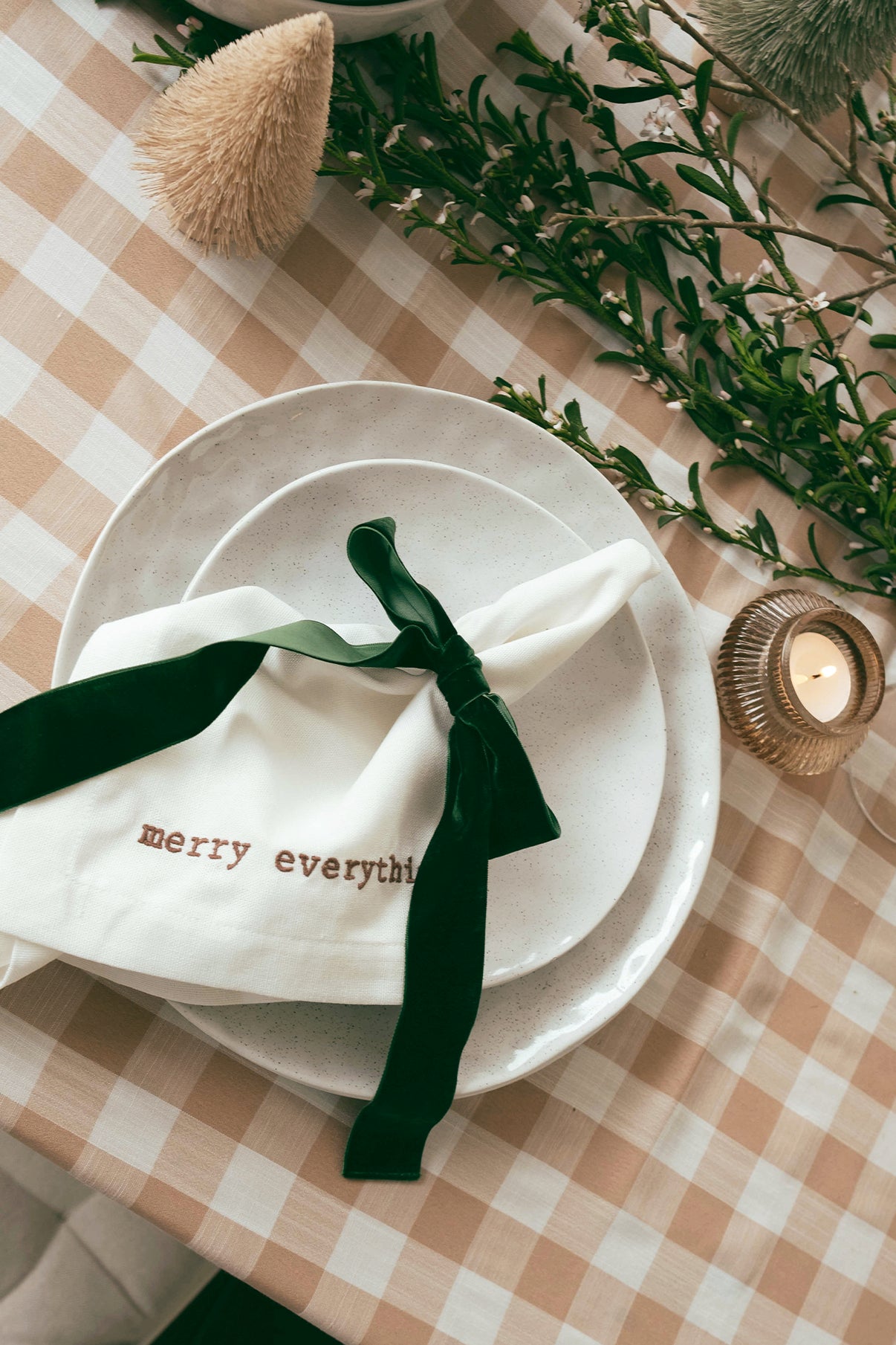 Merry Everything Napkin - Tan