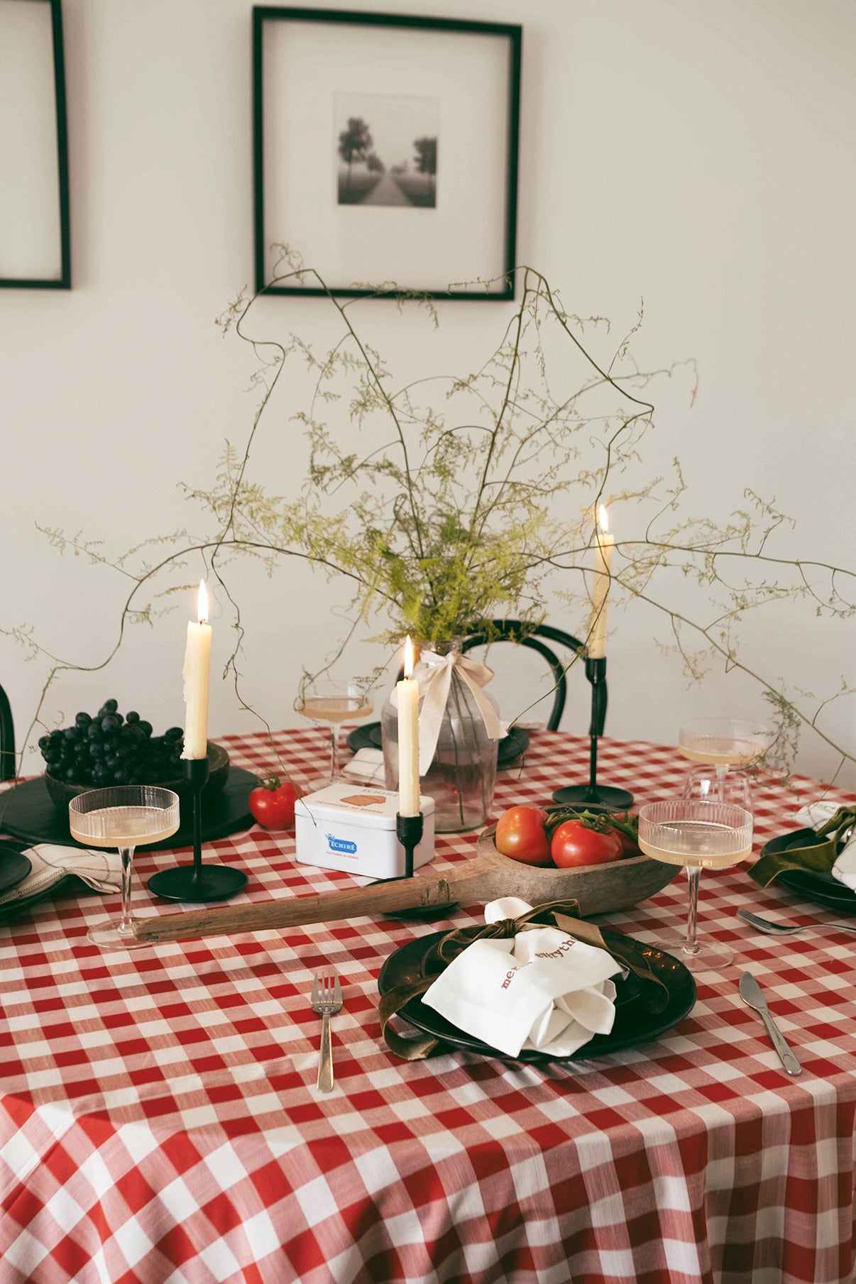 Gingham Tablecloth - Red