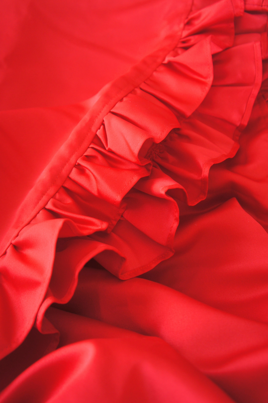 Satin Table Runner - Red