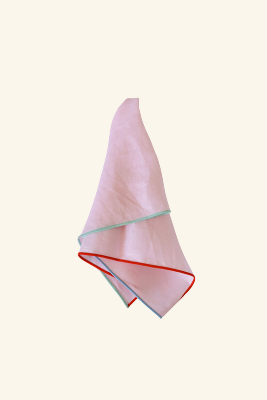 Sherbet Trim Napkins - Pink