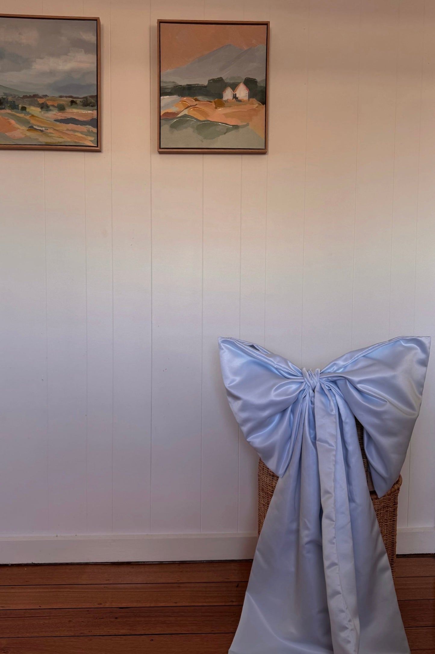Giant Satin Bow - Baby Blue