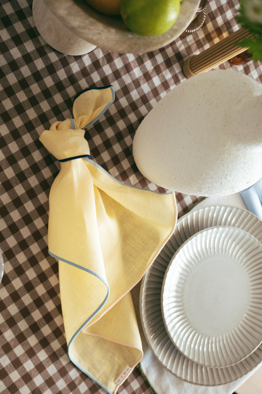 Sherbet Trim Napkins - Yellow